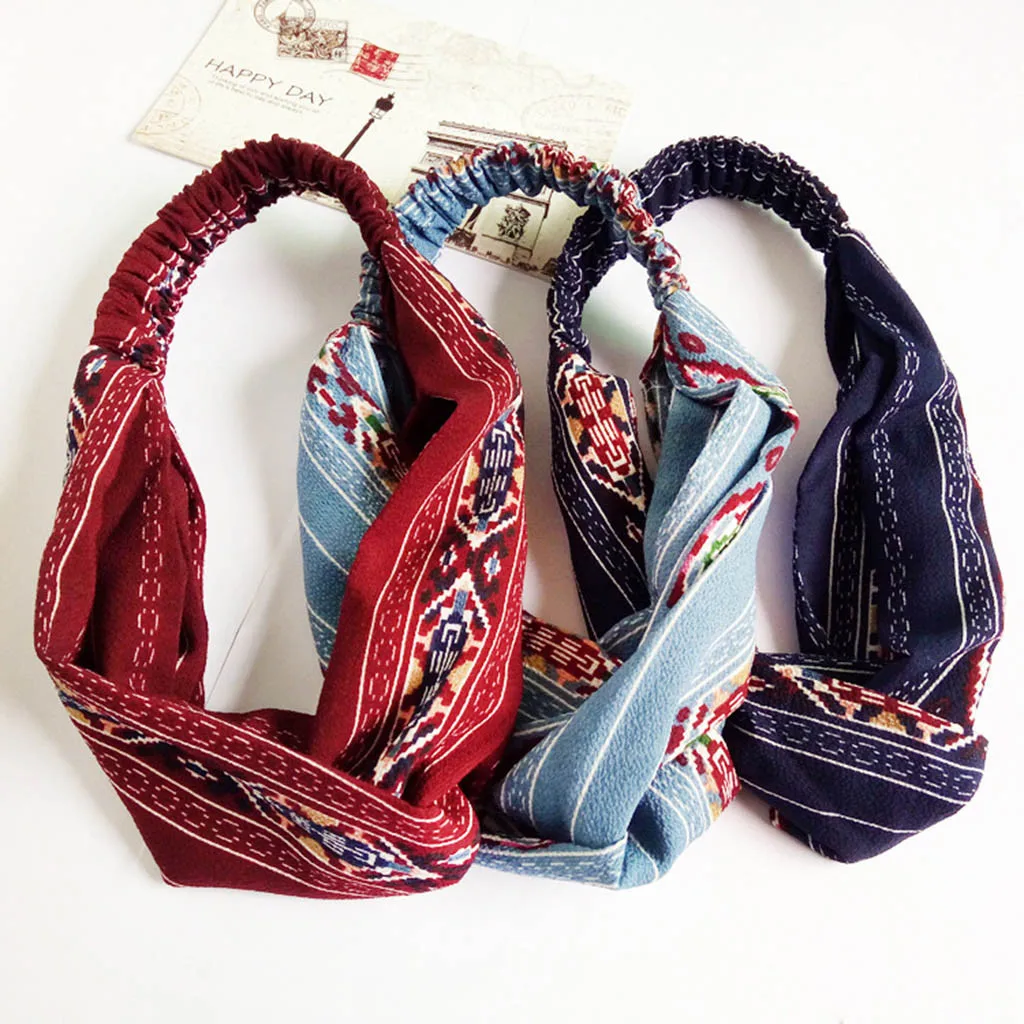 1 шт. аксессуары для волос женские ободки в стиле ретро с алмазным принтом зимний