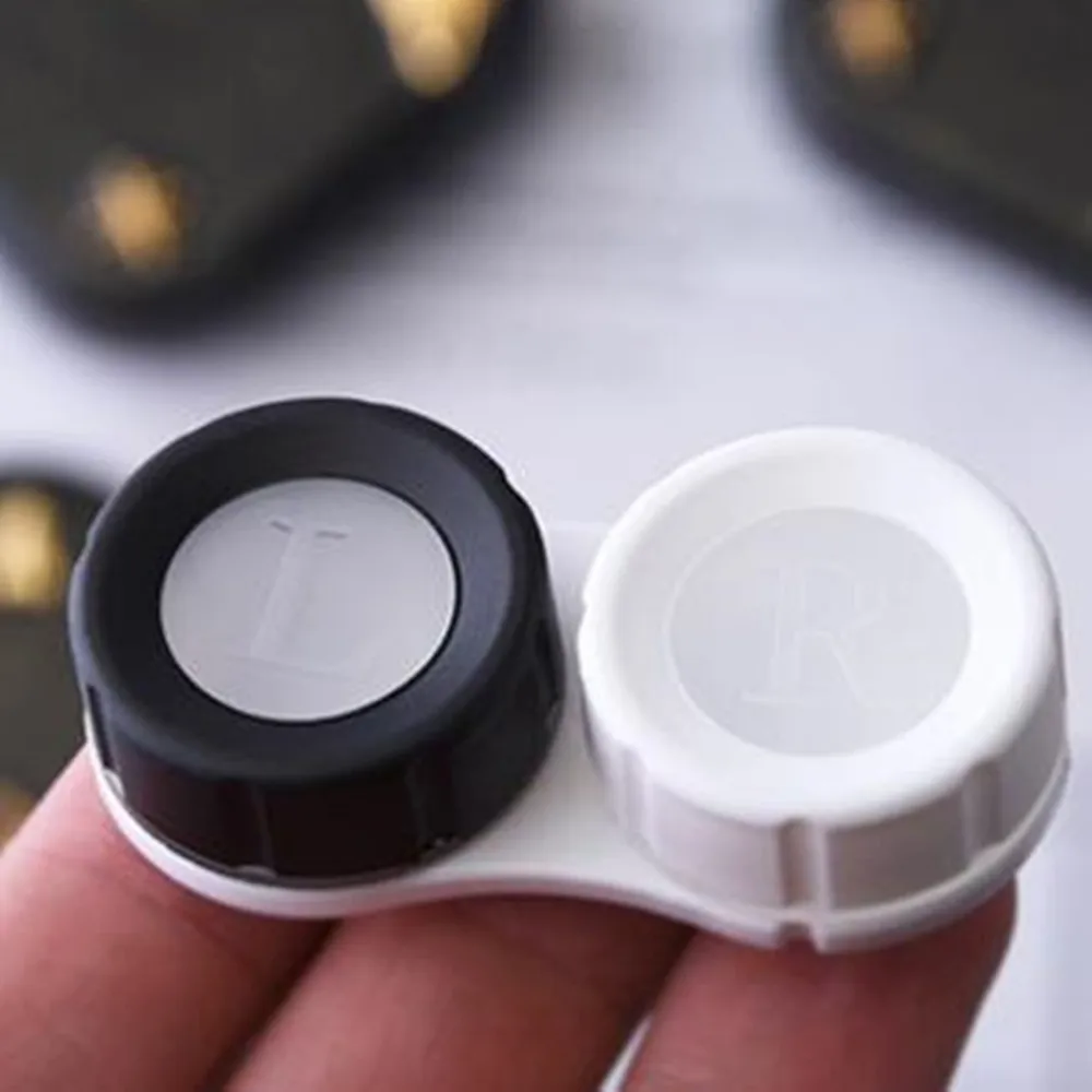 1 шт. милые черные чехлы для контактных линз с космическими звездами и луной