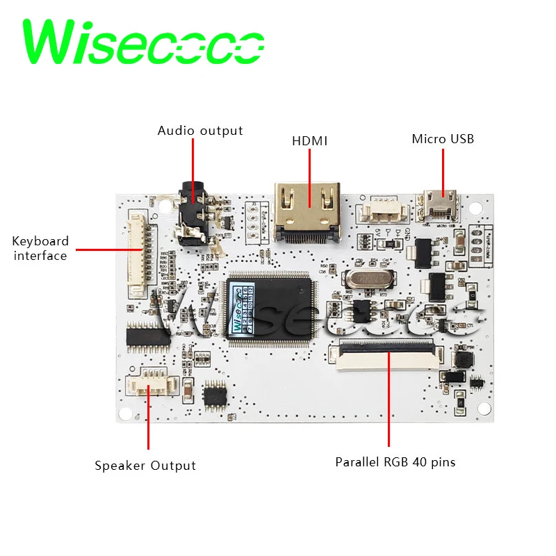 Tft ЖК-экран панель 5 дюймов 480x272 Φ-0299 micro usb 40pin плата контроллера | Компьютеры и офис