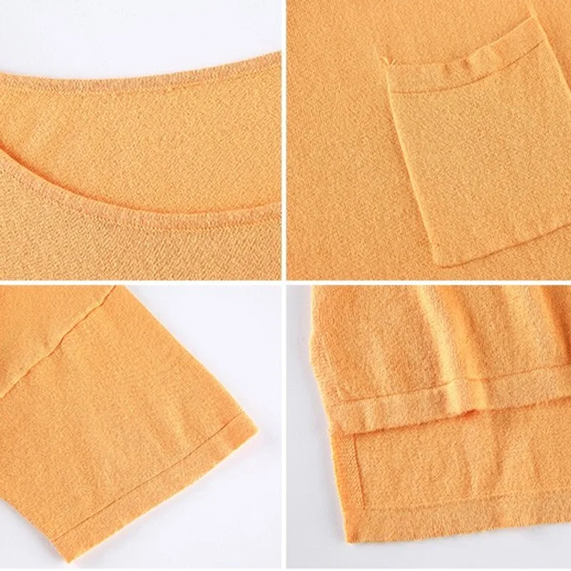 Весенний Новый женский базовый свитер XIKOI три четверти вязаный Однотонный