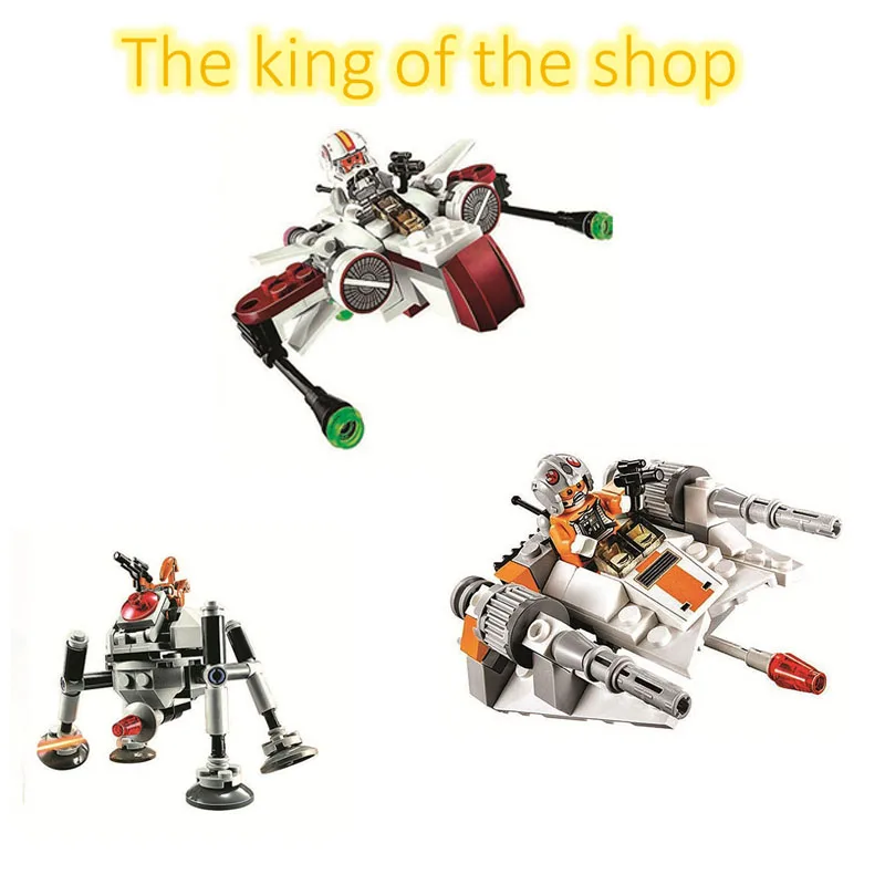 Совместимы с Legoe космические войны снег Спидер самолет строительные блоки