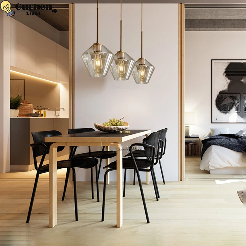 Современные подвесные стеклянные светильники в скандинавском стиле