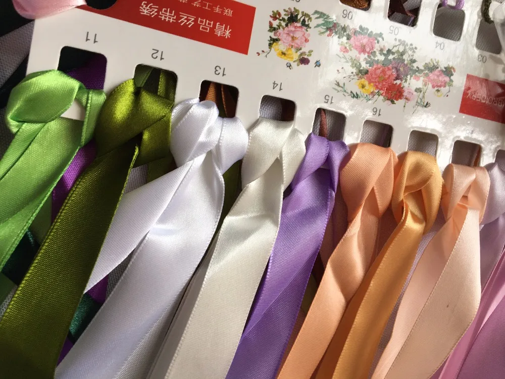 Chinese Needlework DIY Ribbon Cross stitch Sets for Embroidery kit vase flowers bands embroidery wall wedding gift decoration | Дом и сад