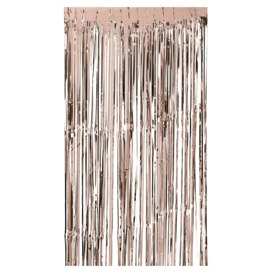 Champagne Gold 2 м металлическая бахрома из фольги занавеска мишень мерцающий оконный занавес двери настенная фоновая панель для домашнего свадебного украшения вечерние принадлежности - Цвет: Champagne Gold