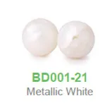 Metallic White Chenkai 100 шт 9 мм без БФА, силиконовый детский соски-пустышки круглые бусины DIY пустышка Жевательная бижутерия чувствительный Прорезыватель аксессуары для игрушек - Цвет: Metallic White