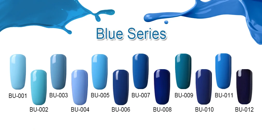 CLAVUZ 6pc/set Blue Series Color UV LED Nail Gel Polish Professional Long Lasting Semi Permanent Art Lacquer Women Kits | Красота и