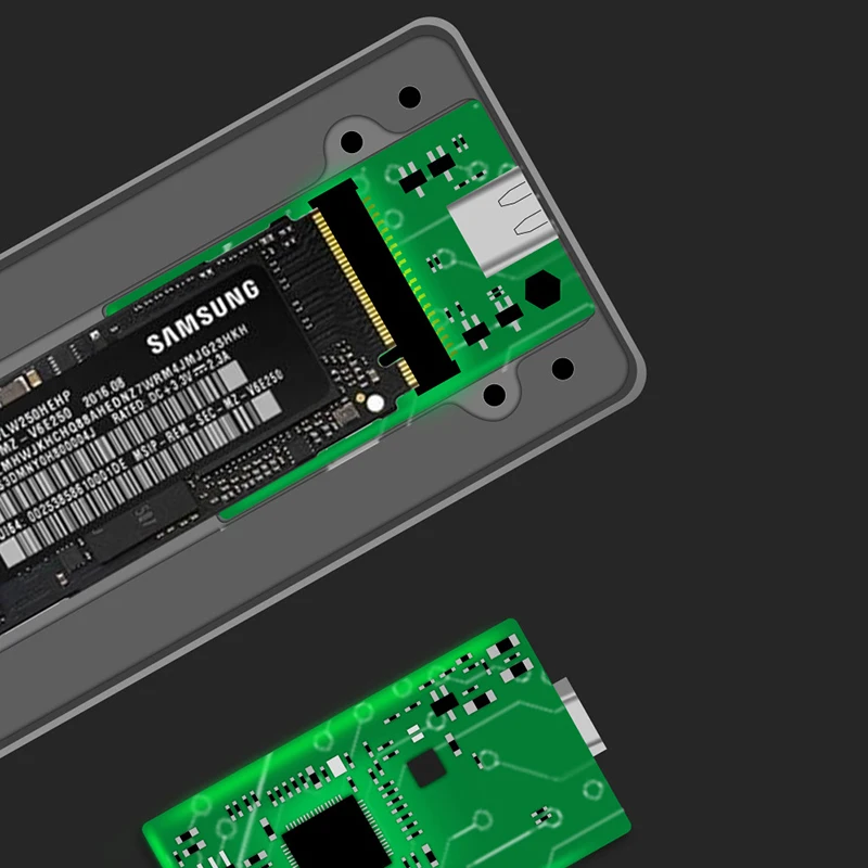 Корпус внешнего жесткого диска Acasis Hdd 2280 M.2 корпус SSD алюминиевый 1,8 'NVME Pcie USB 3,1 твердотельный корпус Hdd шкатулка#35