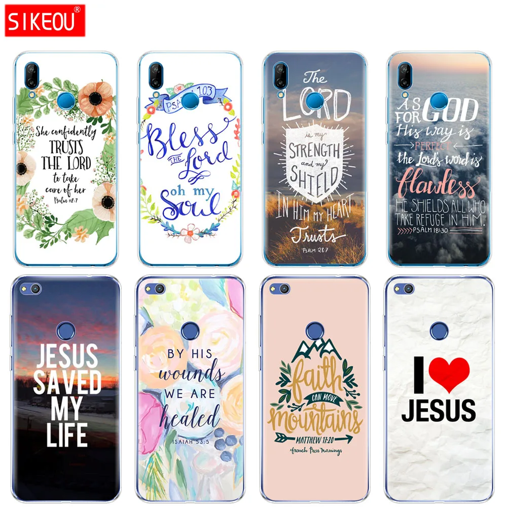 Силиконовый чехол для телефона Huawei P20 P7 P8 P9 P10 Lite Plus Pro 2017 P Smart 2018 coque bumper Bible verse phillians