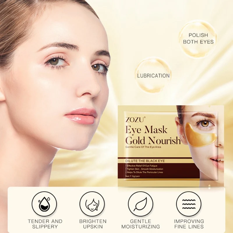 10 шт. кристальная коллагеновая Золотая маска для глаз Антивозрастные темные