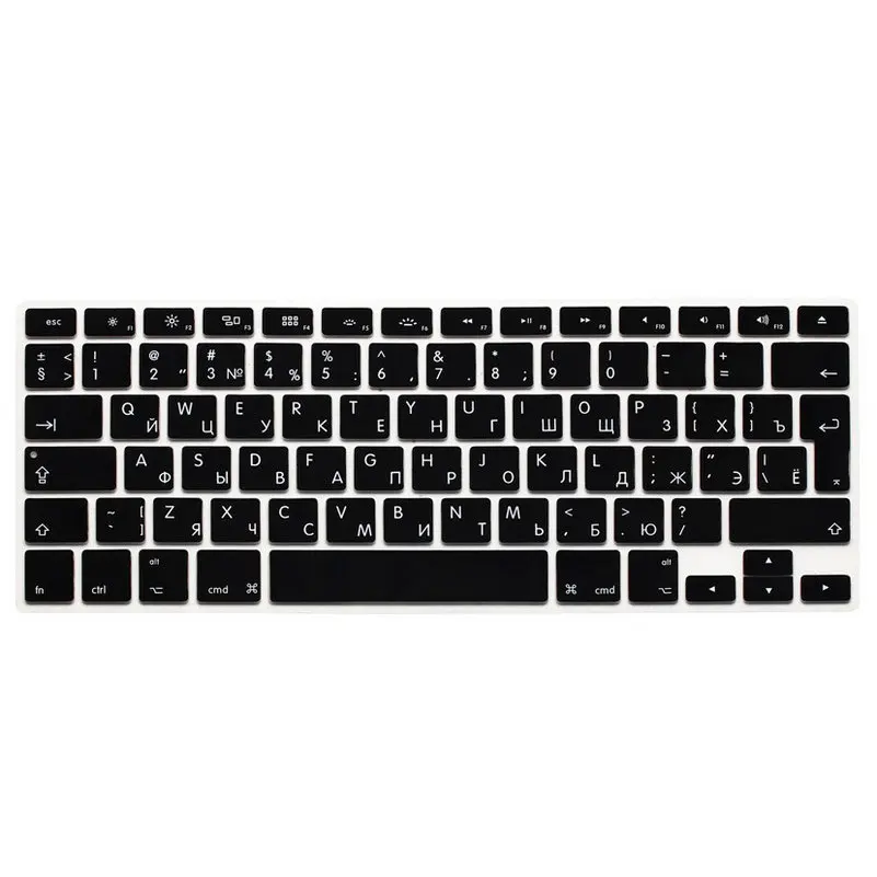 

Silicone EU/UK Russian Alphabet Keyboard Cover Skin Stickers Protector 2pcs for MacBook Air 13.3 Mac Book Air 13 inch pro retina