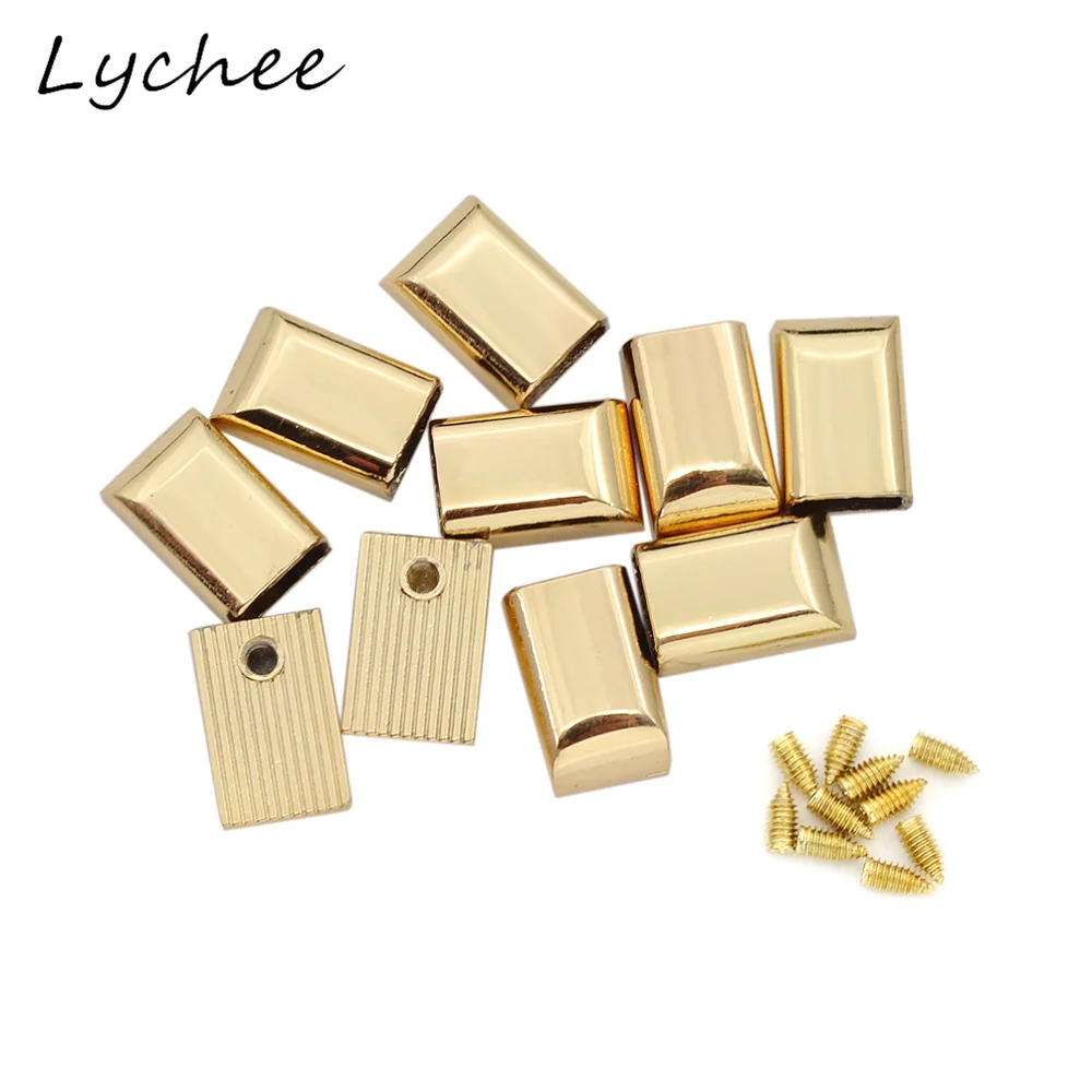Lychee 10 шт. золотистого цвета металлические наконечники для шитья Женская сумочка