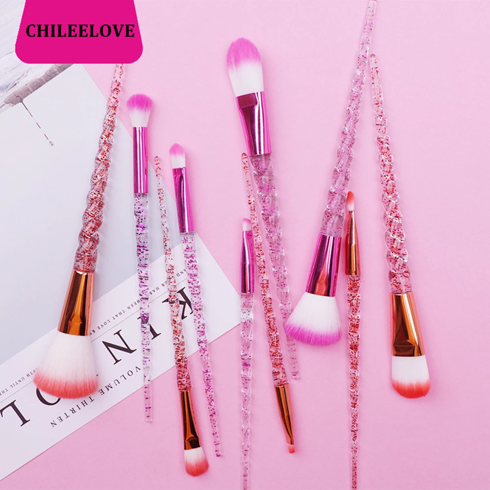 CHILEELOVE 5 шт./компл. набор кистей для макияжа кристально прозрачная ручка с нарезкой