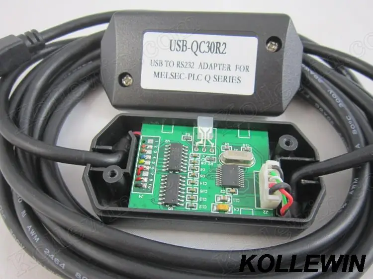 Адаптер для программирования с разъемом USB/RS232 и ПЛК серии Q USBQC30R2 поддержка win7/win8