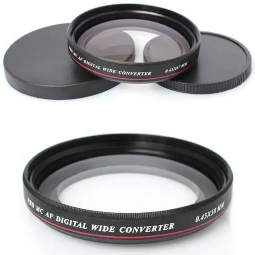 ZOMEI Ultra Slim UV72 40.5mm 49mm 52mm 55mm 58mm 62mm 67mm 72mm 77mm 0.45x Wide Angle Filter Lens for Nikon Canon SLR Camera
