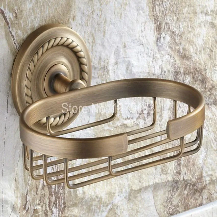 Аксессуары для ванной комнаты античная латунь настенный держатель мыльницы