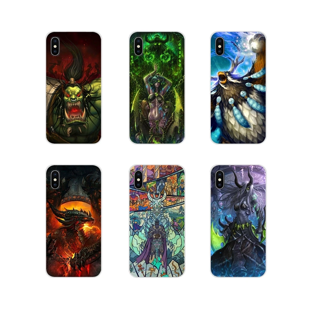 World of Warcraft аксессуары чехлы для телефонов Чехлы Apple iPhone X XR XS MAX 4 4S 5 5S 5C SE 6 6S 7 8 Plus ipod