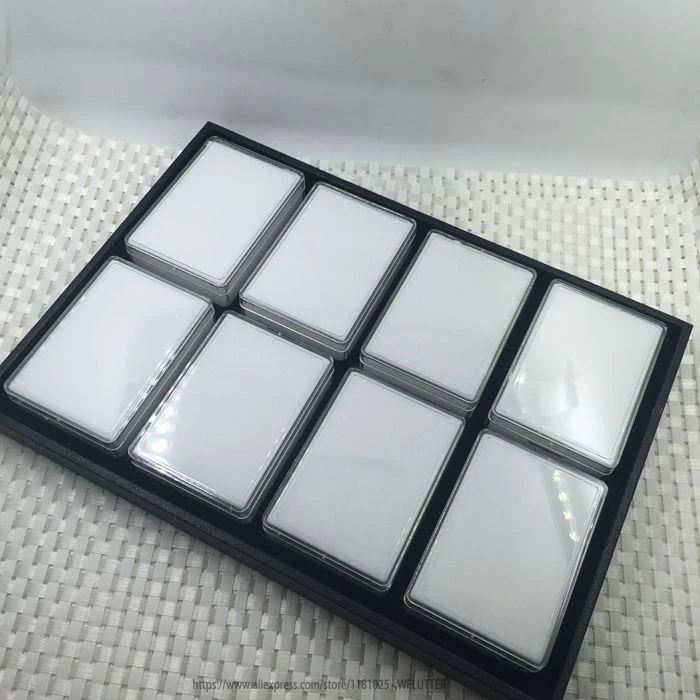 white 8 box inside Превосходное Gem лоток для хранения драгоценный ящик кулон держатель ювелирных изделий Дисплей стенд витрина камень Организатор алмаза витрина - Цвет: white 8 box inside