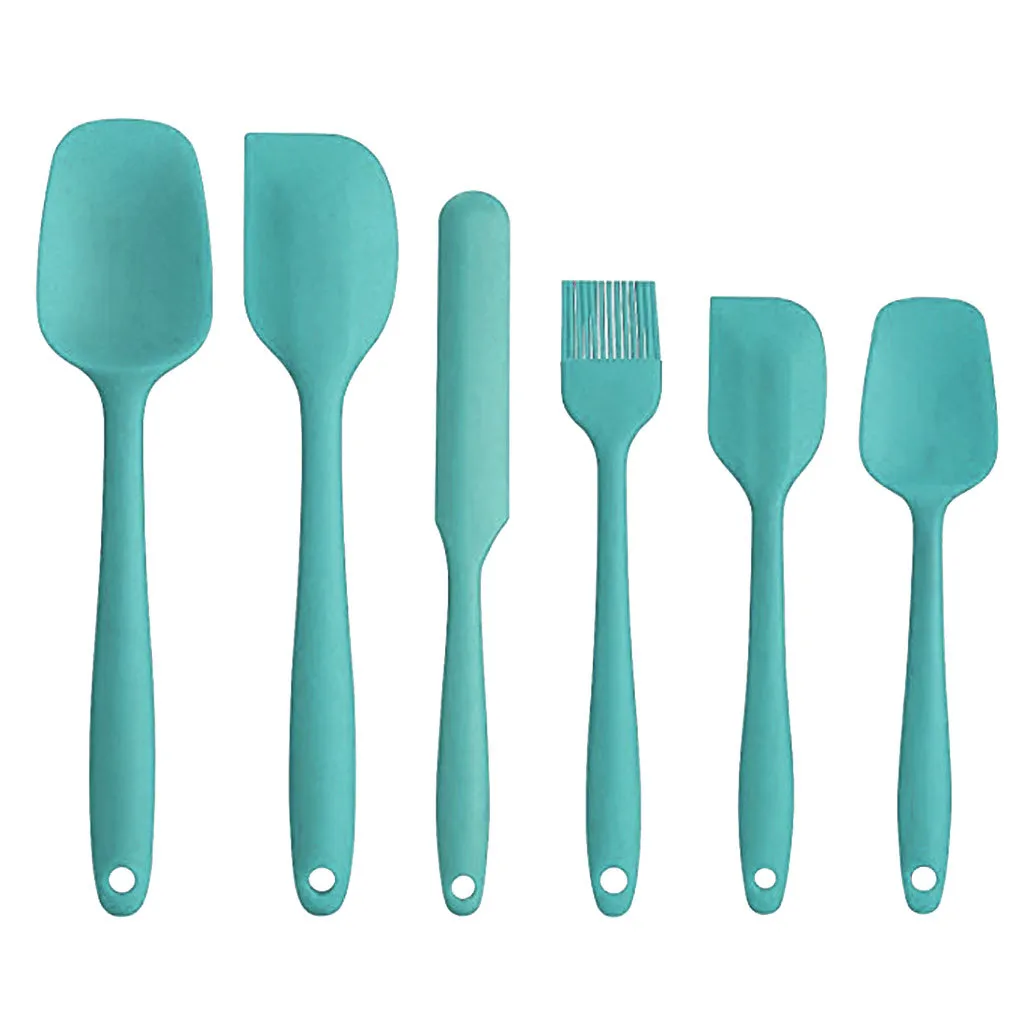 Cooking Tool Sets 6 шт. набор инструментов для приготовления пищи, антипригарная ложка, лопатка, половник, венчики для яиц, силиконовые кухонные инструменты, набор fornuis beschermer#10 - Цвет: Cooking Tool Sets