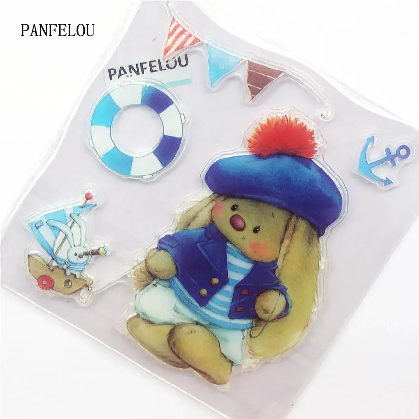 PANFELOU Собака Мальчик прозрачный силиконовый штамп/печать DIY
