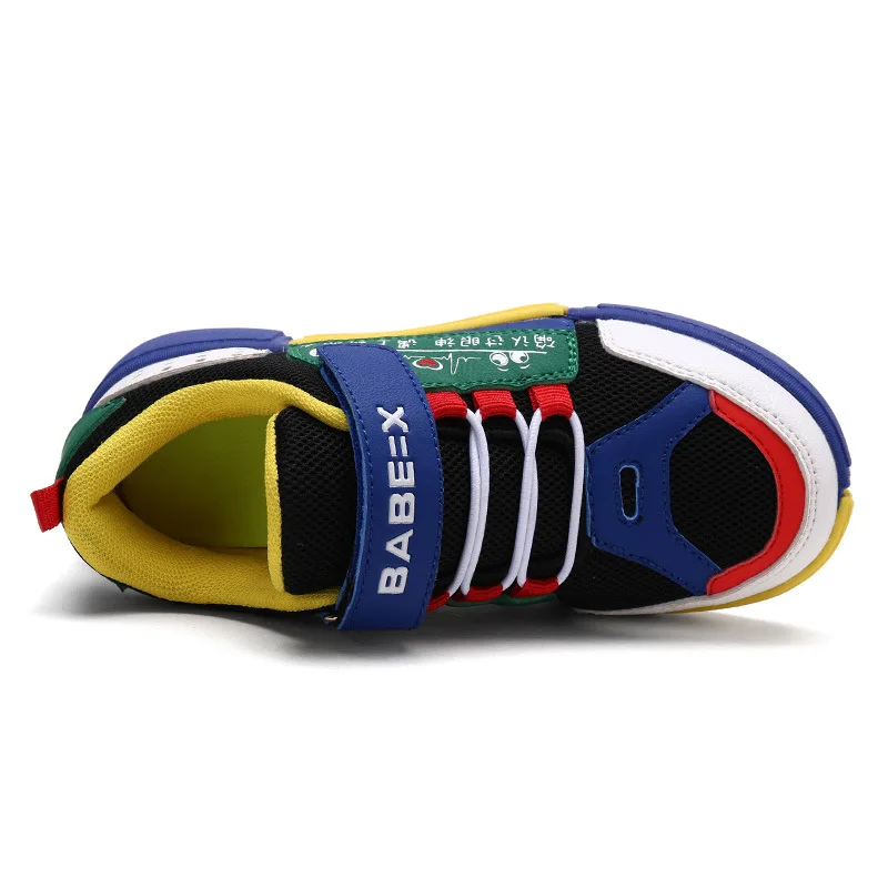 

2019 Children Casual Shoes Contracted Color Boys Navy Blue Sneaker Breathable Kids Mesh Shoes Childs Fashion Shoes Flat Shoes