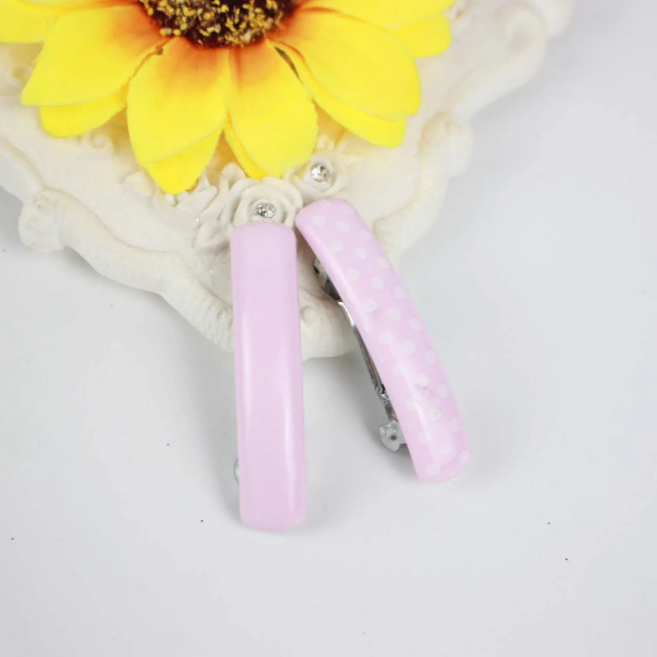 Wholesale 6pcs/set print flowers barrettes solid summer hair clips 4 cm girls hairpins accessories for school | Детская одежда и