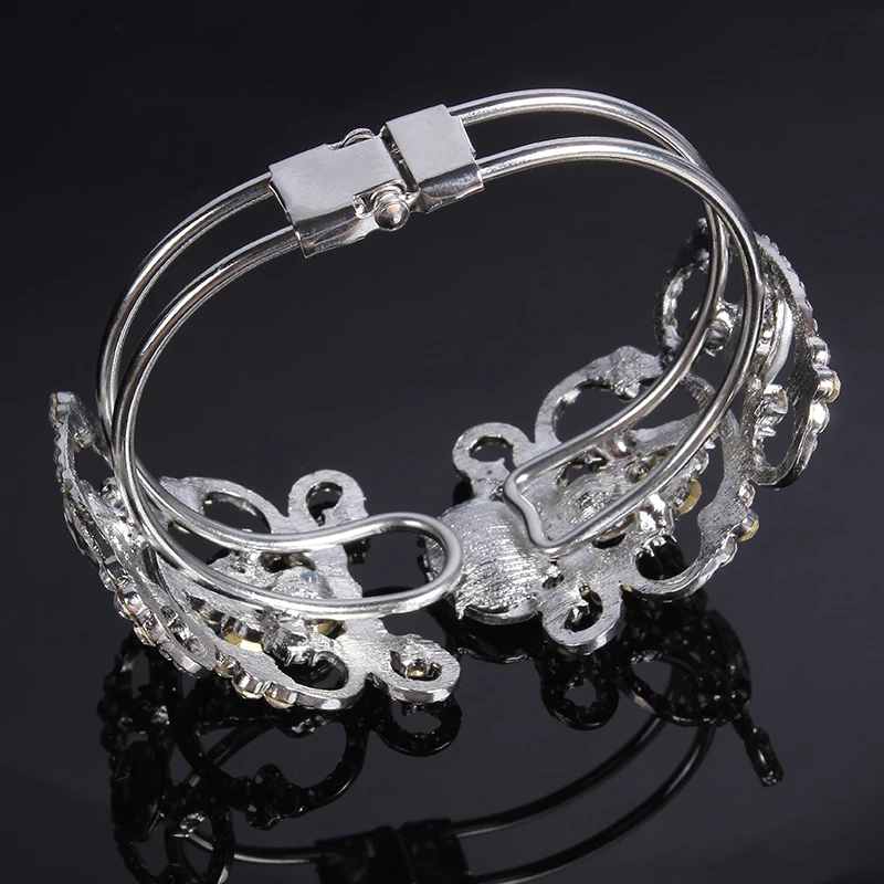 Роскошные красивые большие браслеты с кубическим цирконием и австрийскими