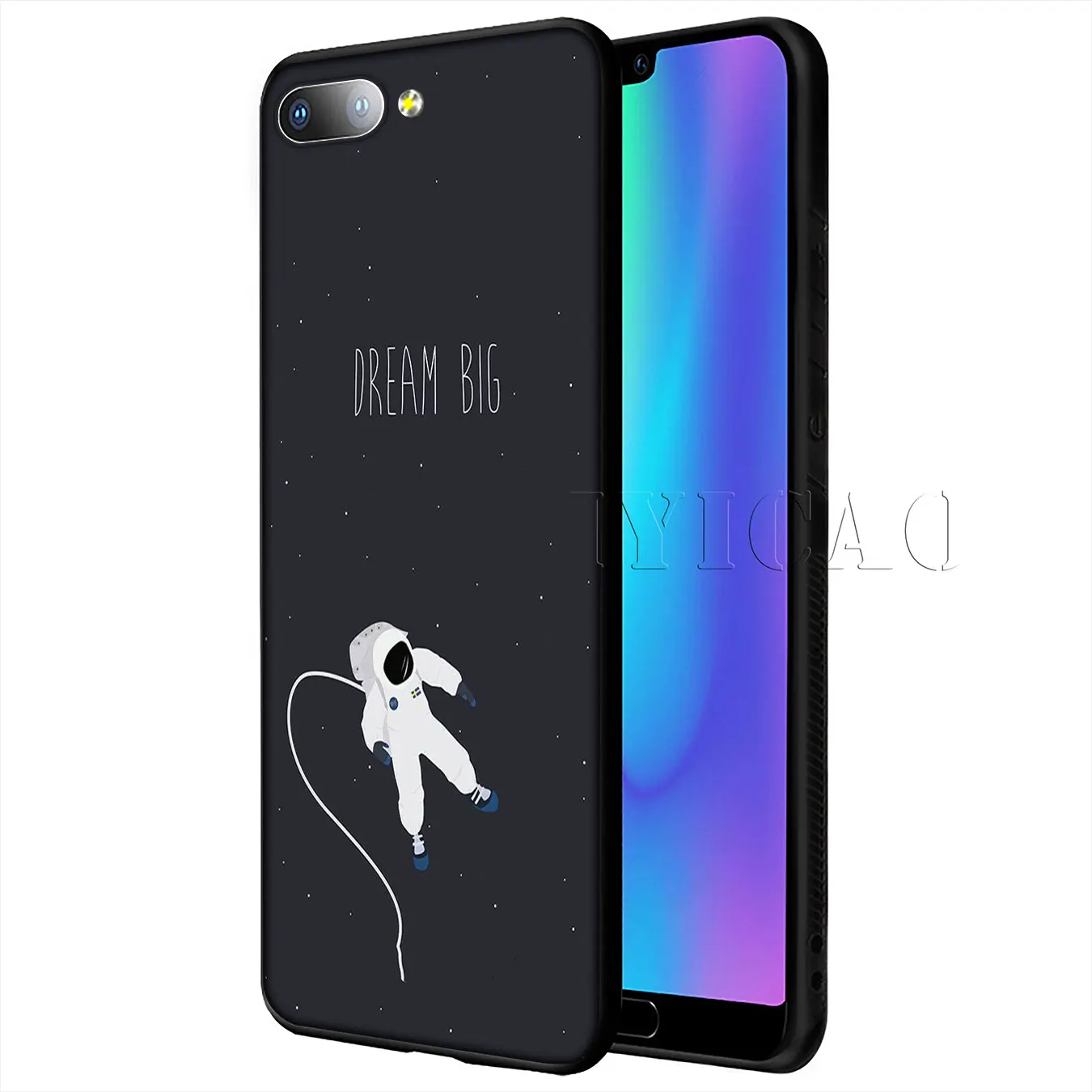 Мягкий чехол IYICAO Cosmonaut Planets Cosmos Stars для Huawei Y9 Y7 Y6 Prime 2019 Honor 20 8C 8X 8 9 9X 10 Lite 7C 7X 7A Pro |