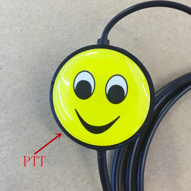 Bekeonon модные наушники PTT со смайликом K-разъем для Kenwood Baofeng BF-UV5R BF888S TYT Puxing Weierweietc walkie