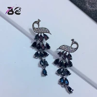 be 8 2018 fashion designer brand jewelry black cubic zirconia paved drop earrings for women birthday gift oorbellen e619