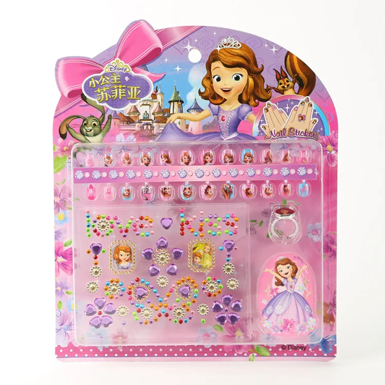 Наклейки для ногтей Disney frozen elsa anna новые белые наклейки девочек в стиле Белоснежки