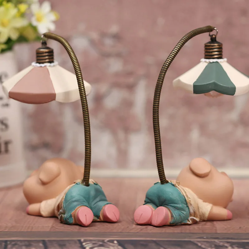 Японское аниме Kawaii Мультфильм Zakka детская свинка светодиодный ночсветильник