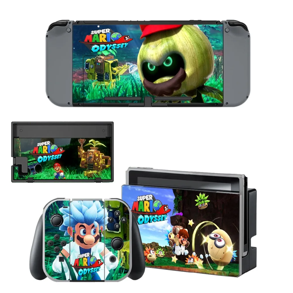 Супер Марио Odyssey Виниловая наклейка для защиты кожи Nintendo переключатель NS консоль