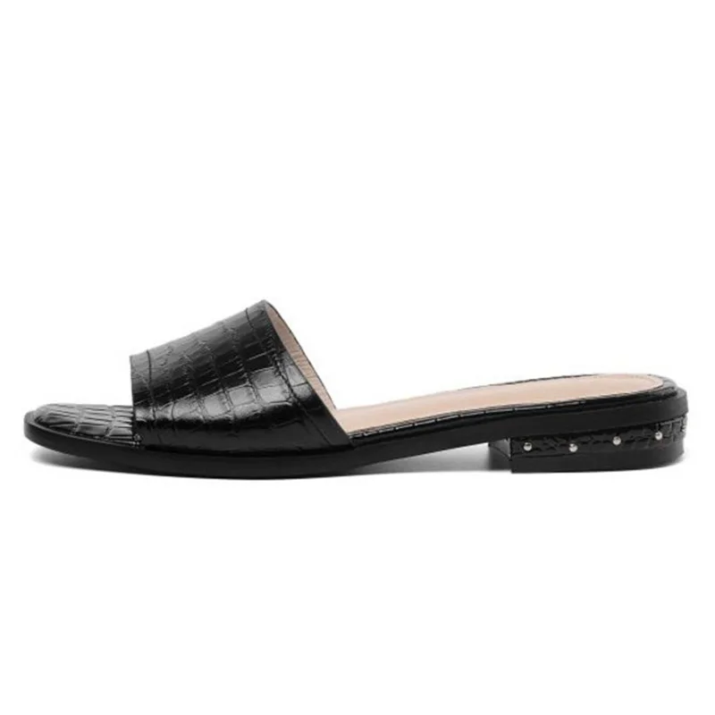 TAOFFEN Daily Real Leather Women Outdoor Sandals Rivets Summer Beach Young Ladies Shoes Club Party Size 33-42 | Обувь