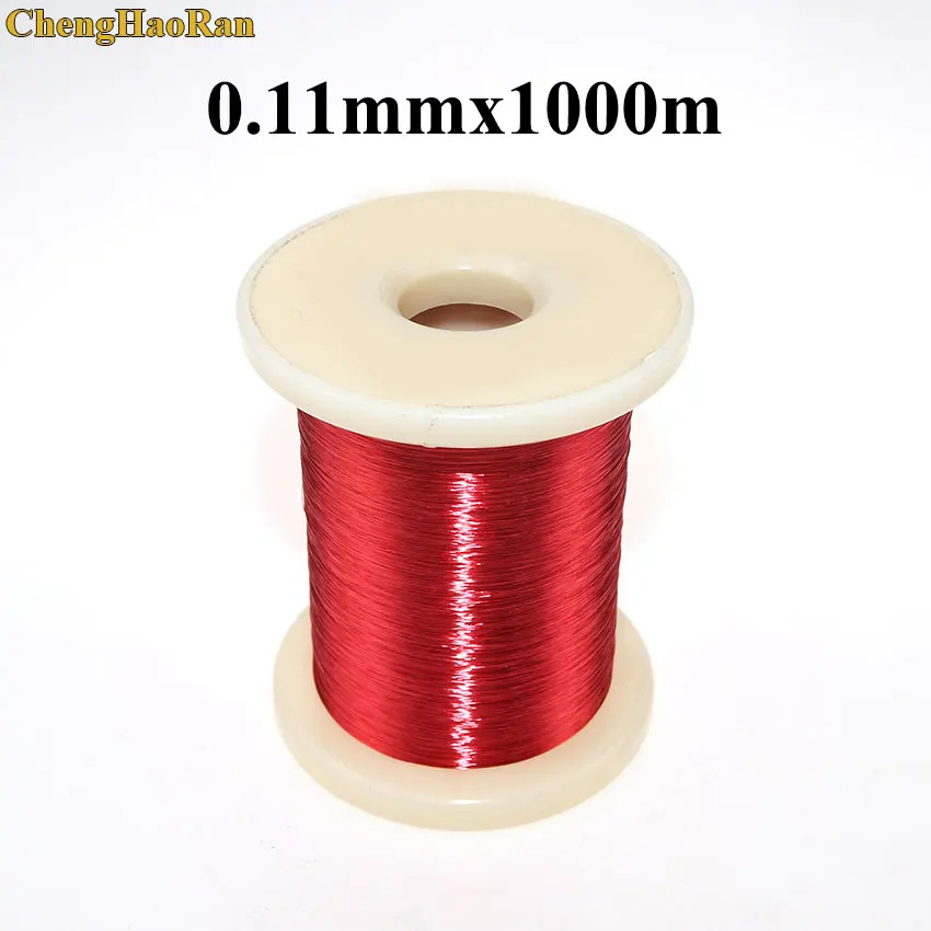 

ChengHaoRan 1000 Meters/pcs Qa-1-155 Red Magnet Wire 0.11mm Enameled Copper Wire Magnetic Coil Winding 0.11 Mm