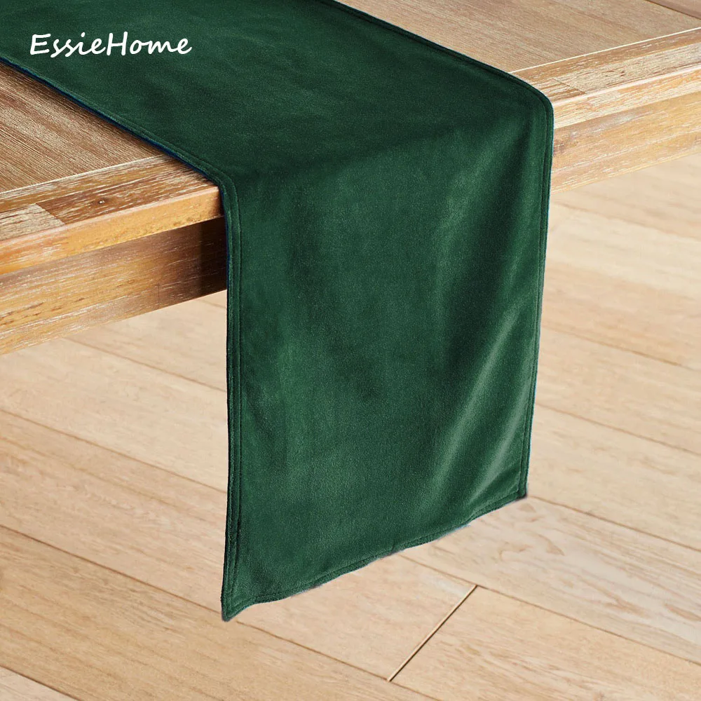 ESSIE HOME богатый Зеленый Изумрудный зеленый двусторонний матовый бархатный