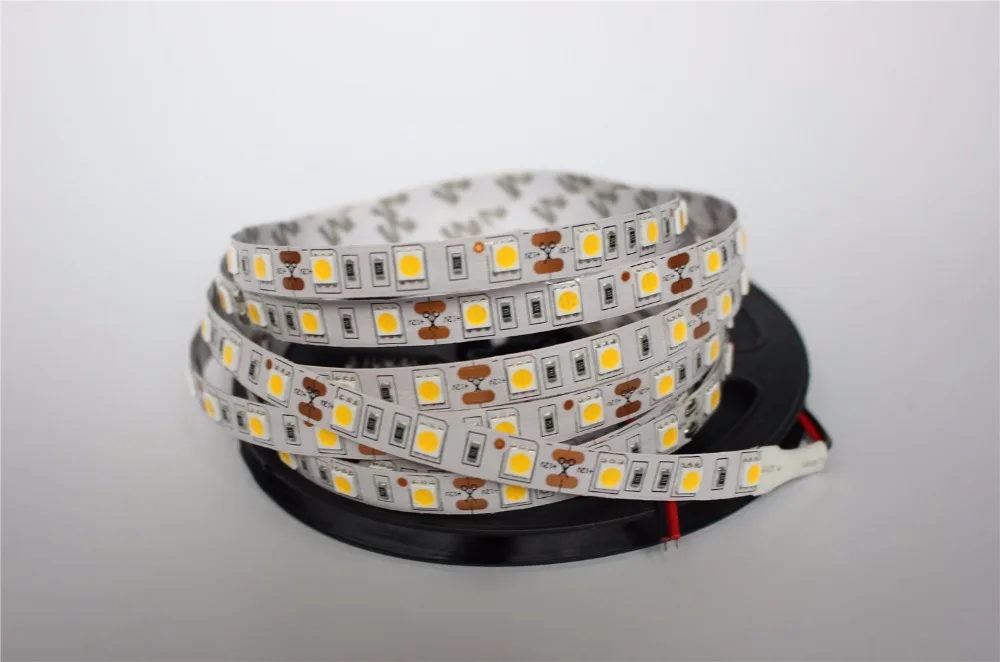 SMD 5050 Светодиодные ленты 5 м 60 светодиодов/M AC/DC 12V 24V гибкая лента диода 4000K NW RGB
