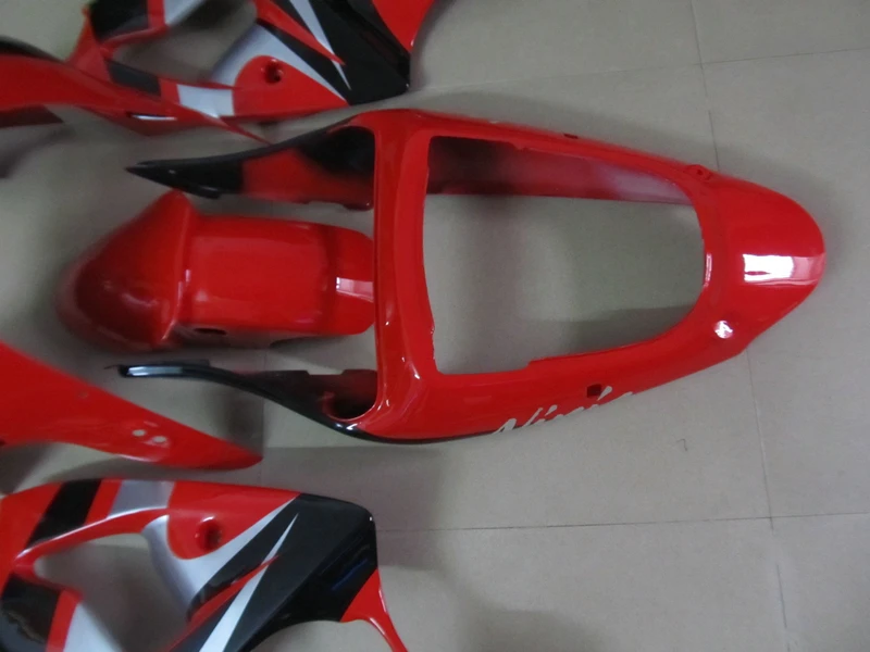 Комплект обтекателей ABS для Kawasaki ZX6R 1998 1999 NINJA ZX 6R 98 99 серебристый красный черный