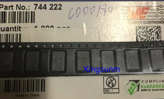 

Free shipping 10pcs 744222 WE102 2X1000UH 1MH 0.8A 80V 9.2X6X5.3MM WURTH common mode inductor