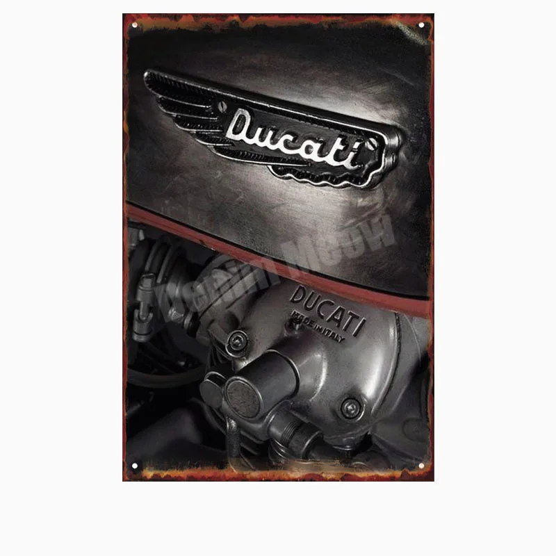 D Ducati Corse табличка винтажная металлическая жестяная вывеска для паба бара гаража декоративная пластина для мотоцикла железная живопись мотор настенные художественные наклейки N280 - Цвет: D