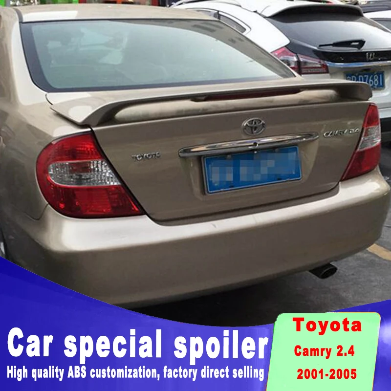 Штамповочный установочный спойлер, заднее крыло, грунтовка, цвет Camry, спойлер, 2001-2005 год, ABS, высокое качество, спойлеры