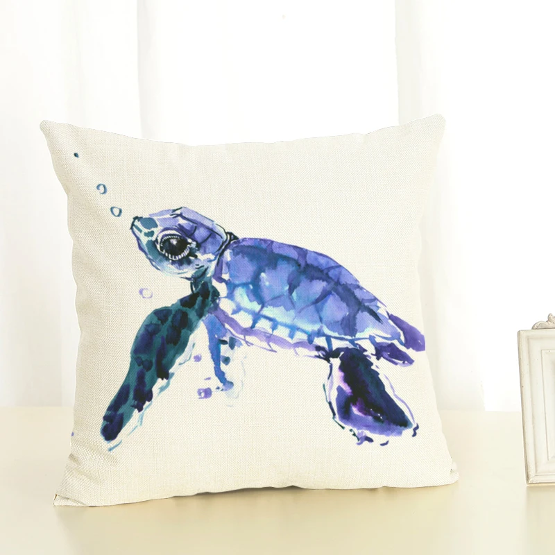 New hot water turtle series office bedroom square pillowcase | Дом и сад
