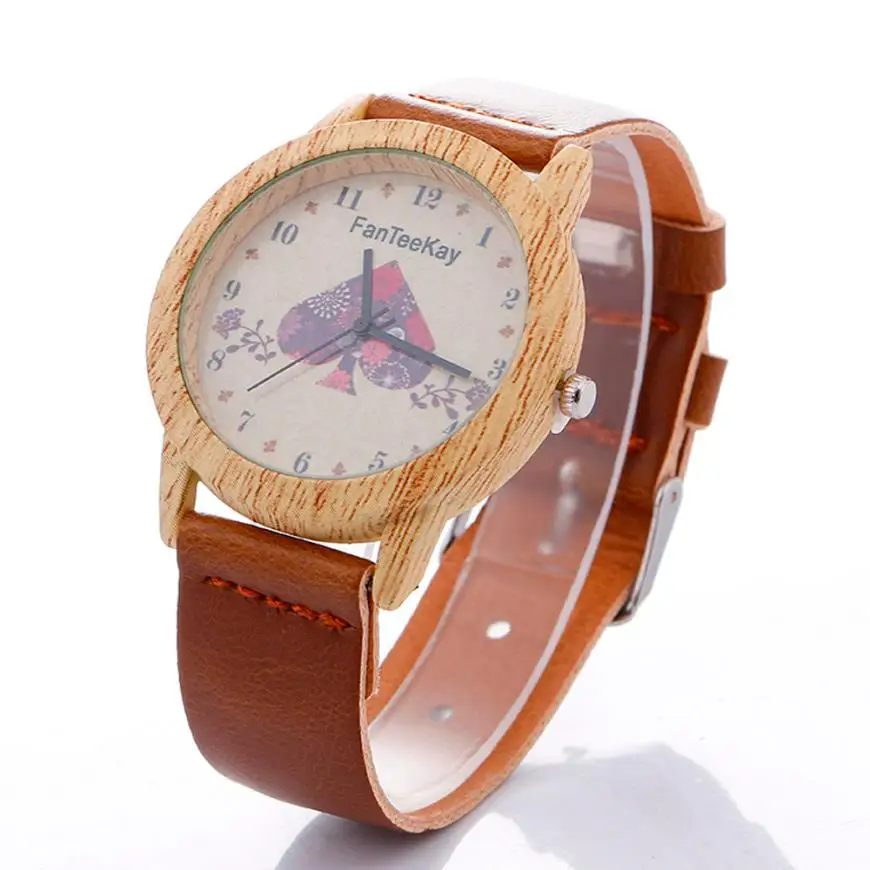 Женские часы высокого качества модные женские аналоговые кварцевые с деревянным