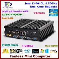 micro desktop computer intel core i3 4010u dual lan2 hdmi 6 com rs232wifi 4g ram1t hddembedded pc nc310