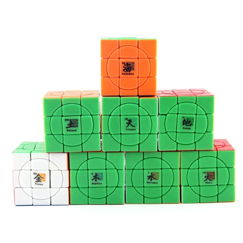 MF8 Crazy Plus 3x3x3 магический куб без наклеек с изображением земли Нептуна Марса, головоломка, головоломка, развивающие интеллектуальные игрушки, Рождественский подарок