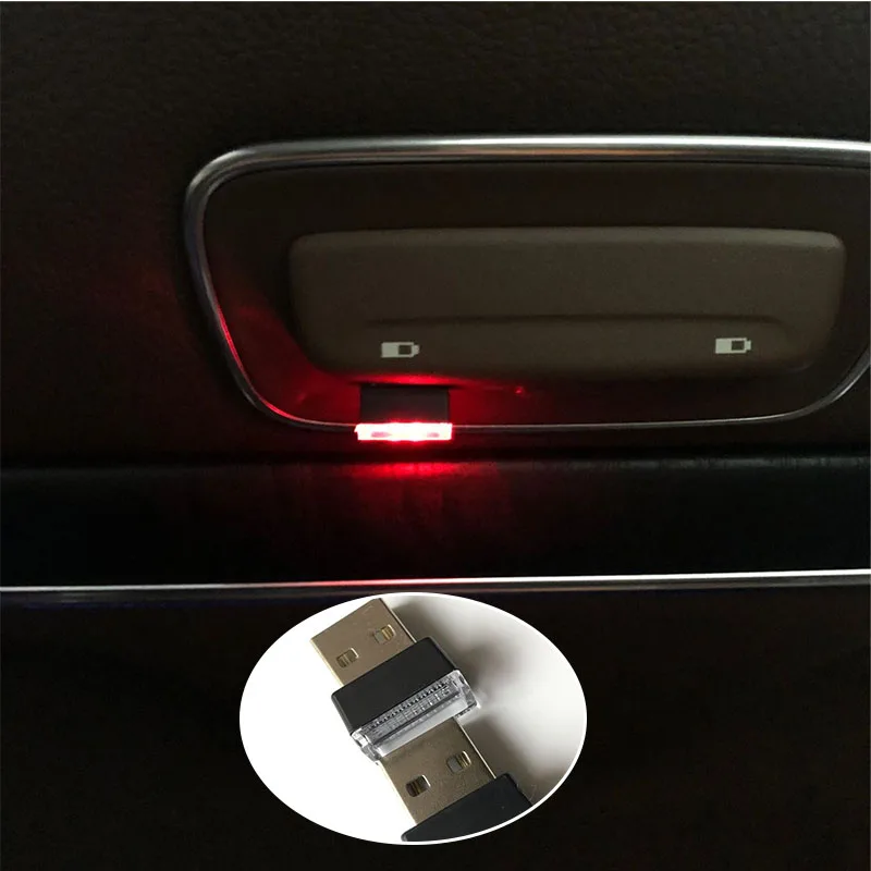 Автомобильная USB Светодиодная атмосферная лампа для FIAT 500 Tipo Punto freeont Cross Coroma Panda Idea