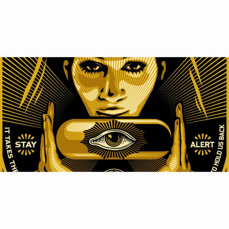 Shepard Fairey Крутое и Большое пляжное полотенце с рисунком граффити супер мягкие