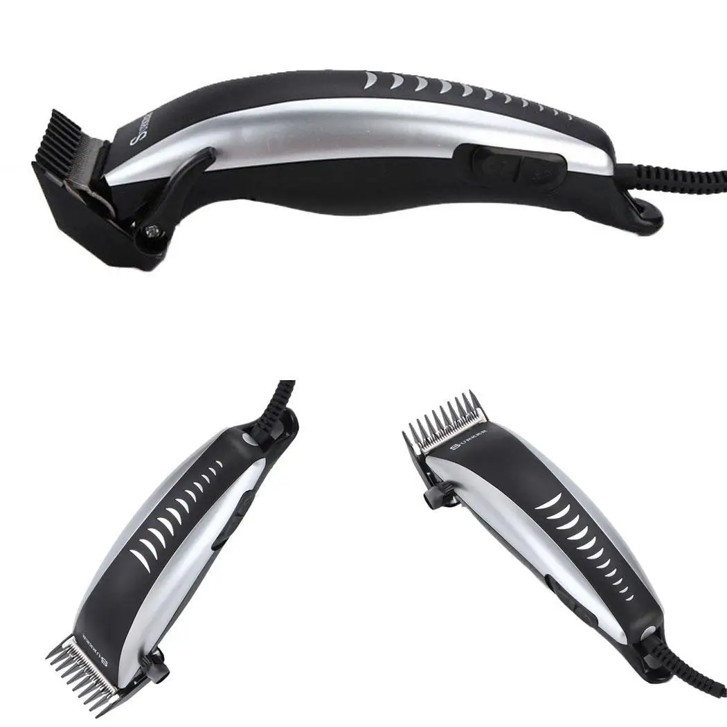 Профессиональная электрическая машинка для стрижки волос перезаряжаемая черная