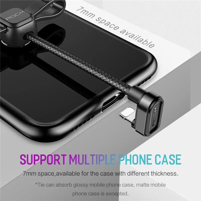 ROCK USB кабель для iphone игровой быстрой зарядки Шнур X 8 7 6 5 6s plus адаптер телефонный