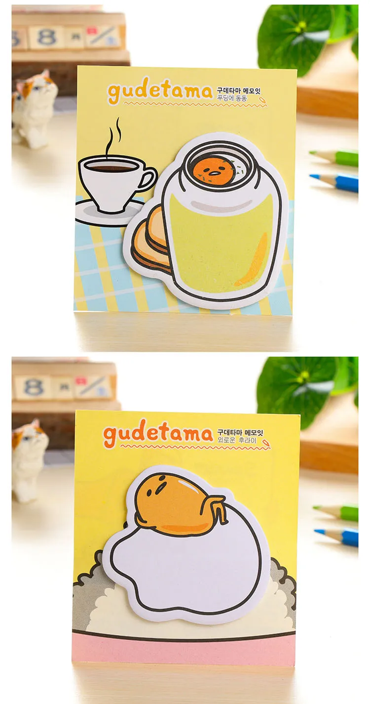 1 шт./лот, Новое поступление, Gudetama, ленивое яйцо, мини блокнот для заметок, Липкие заметки, Escolar Papelaria, школьные принадлежности, Закладка, почтовая этикетка BLT25