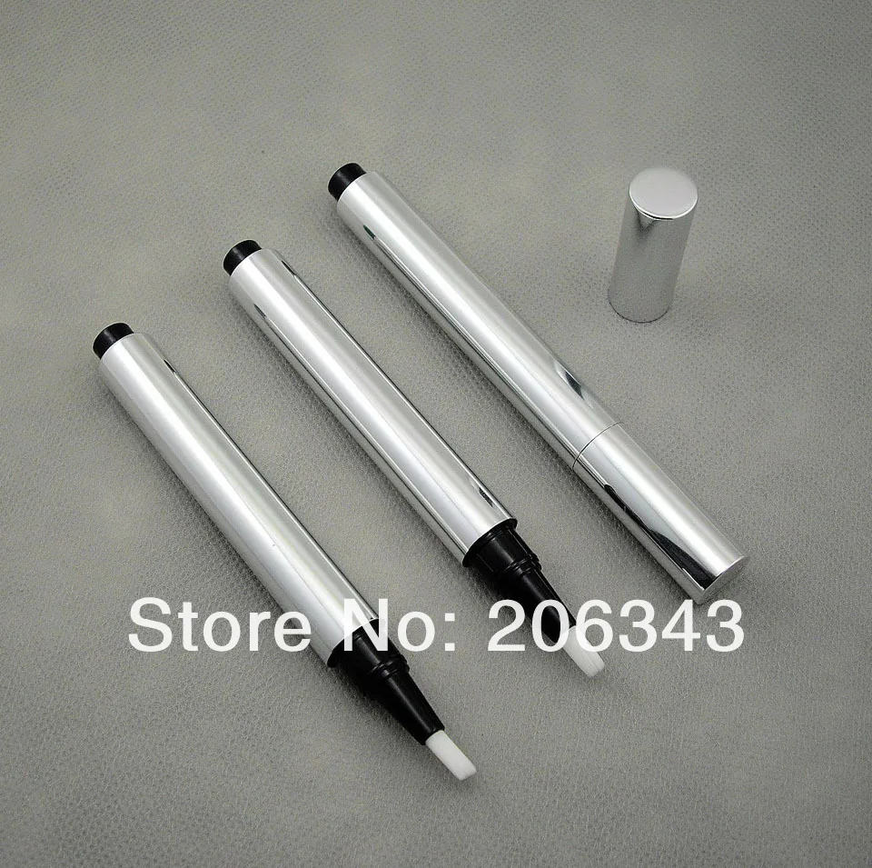 Серебристая пластиковая Косметическая ручка для маникюра 3 мл|pen shape|cosmetic makeup brush